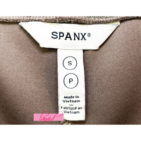 Spanx AirEssentials Slim Flare Pant Shimmer Smoke Silver Shine High-Rise Waist S - Picture 7 of 8